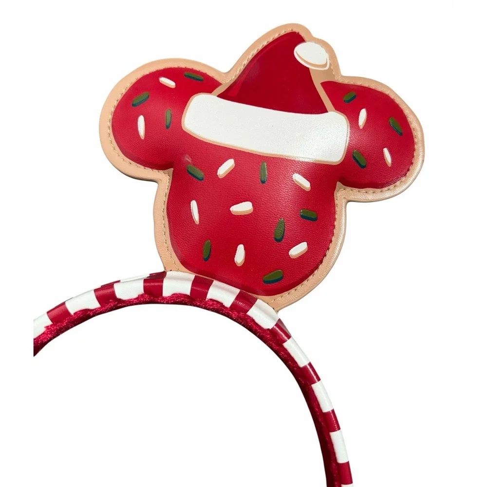 Disney Mickey Ears Christmas Cookie Sprinkle Candy Cane Holiday Headband‎